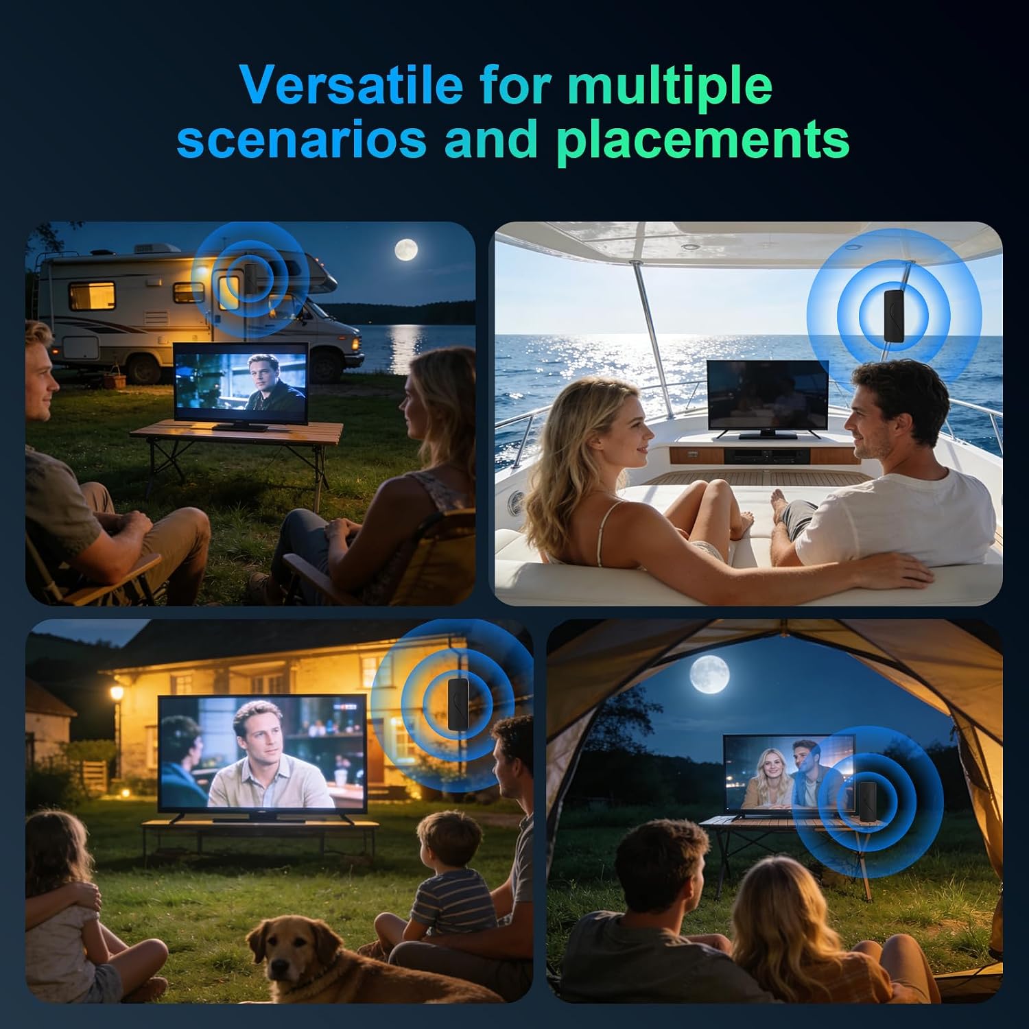 Detalle de 2026 Upgraded Indoor TV Antenna with Amplifier for 4K/1080p HD Reception
