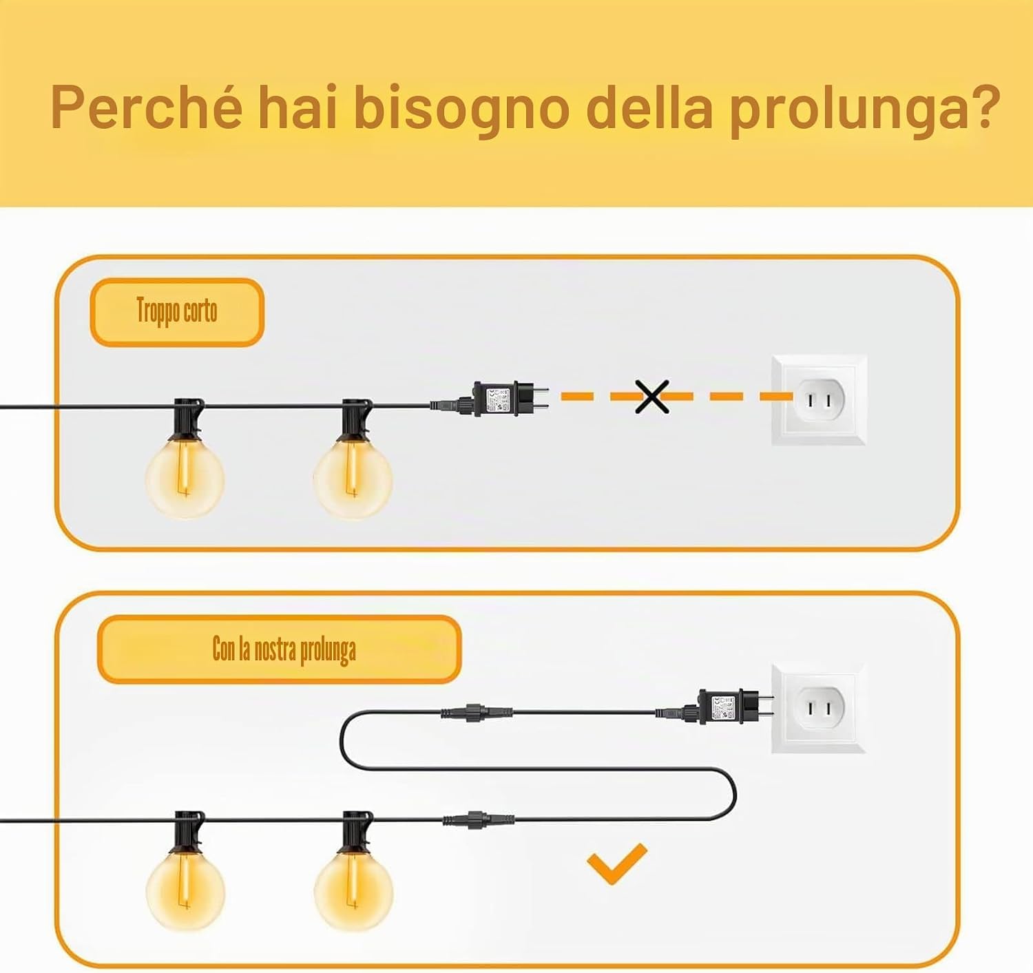 Thumbnail 3 de Joycome Prolunga Cavo 10 m per Luci LED IP65 — affidabile esterno per ghirlande luminose