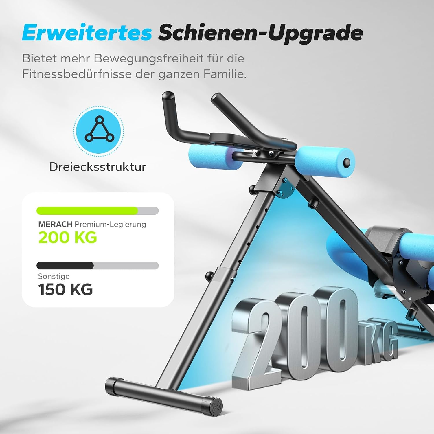Detalle de MERACH Bauchtrainer für Zuhause mit LCD-Monitor – Multifunktionales Bauchmuskeltraining