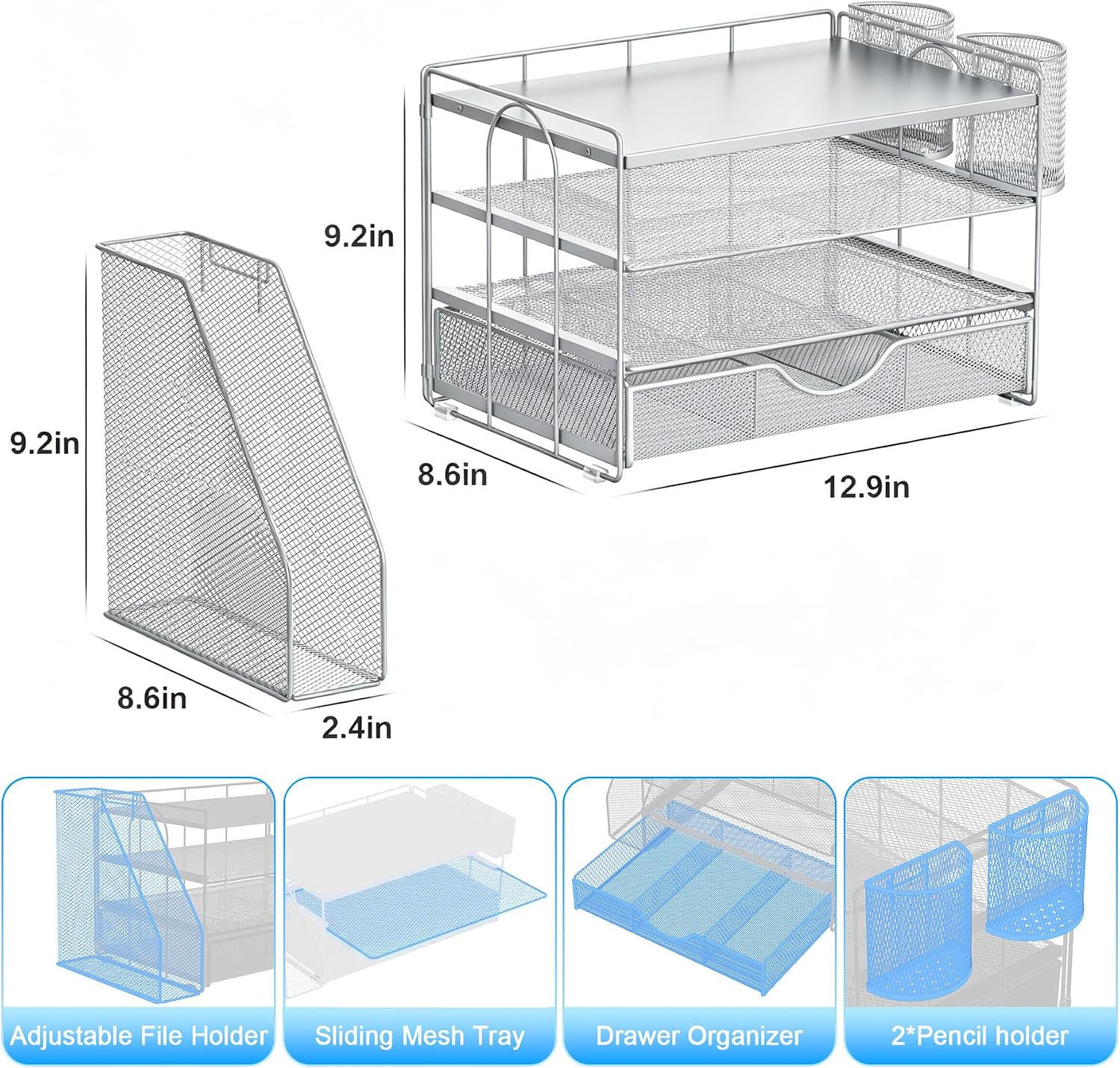 Detalle de Gianotter Desk Organizer Steel