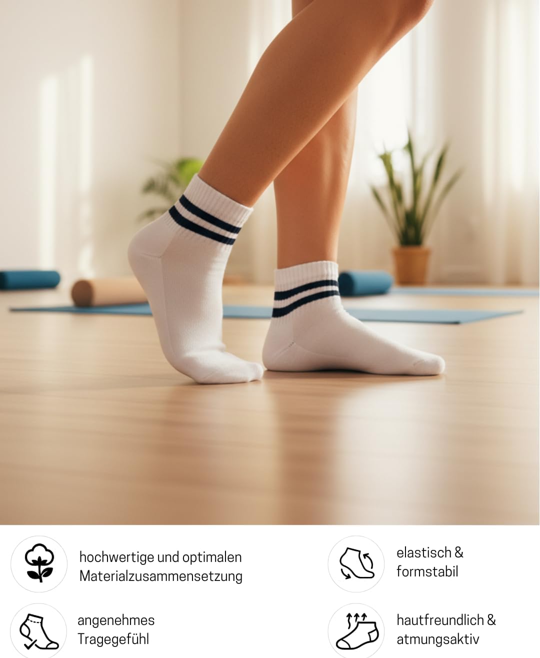 Thumbnail 3 de sockenkauf24 10 Paar kurze Sportsocken Quarter Tennissocken – atmungsaktiv, robust und komfortabel