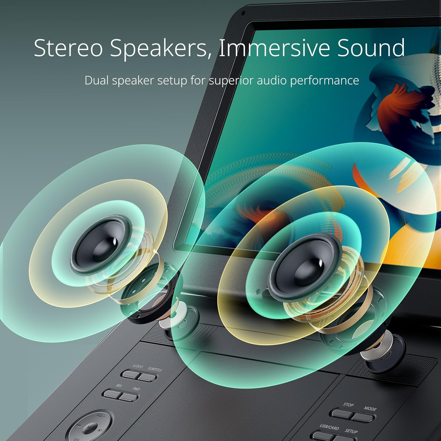 Thumbnail 3 de Yoton 17.5" Portable DVD Player with 15.6" HD Swivel Screen (YD155) for Cars & Kids