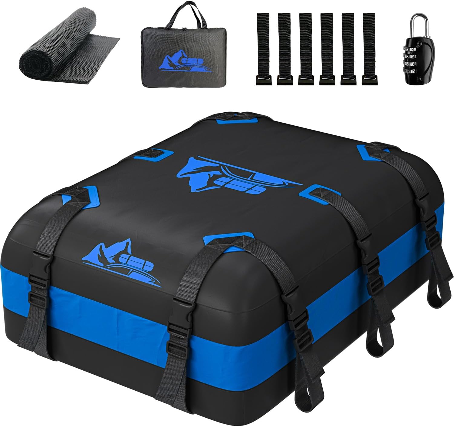 Detalle de BATSUVCER Rooftop Cargo Carrier Bag, 20 Cubic Feet