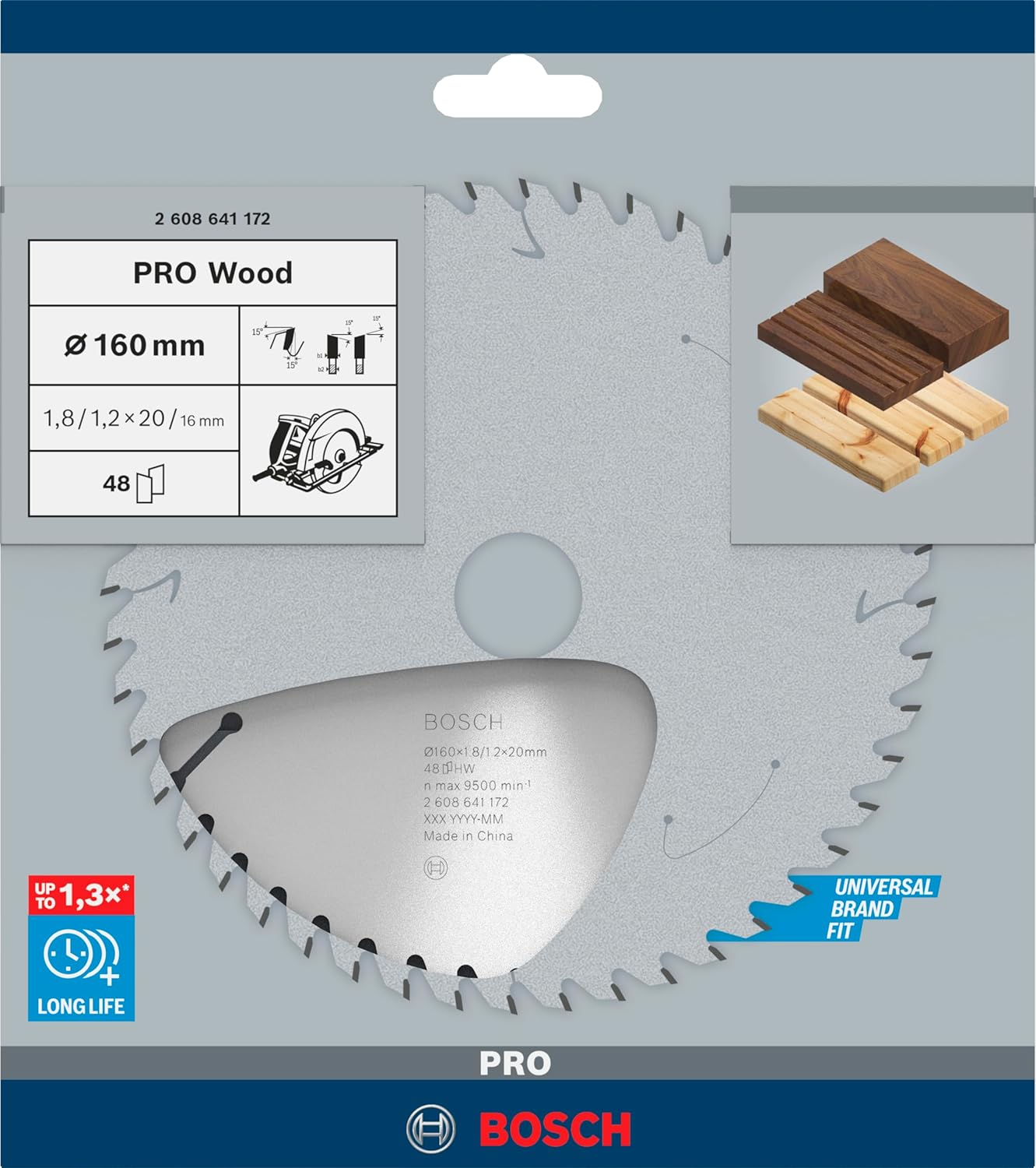 Thumbnail 1 de Lame de scie circulaire PRO Wood Bosch — 160 x 1,8 x 20 mm, alésage adaptable