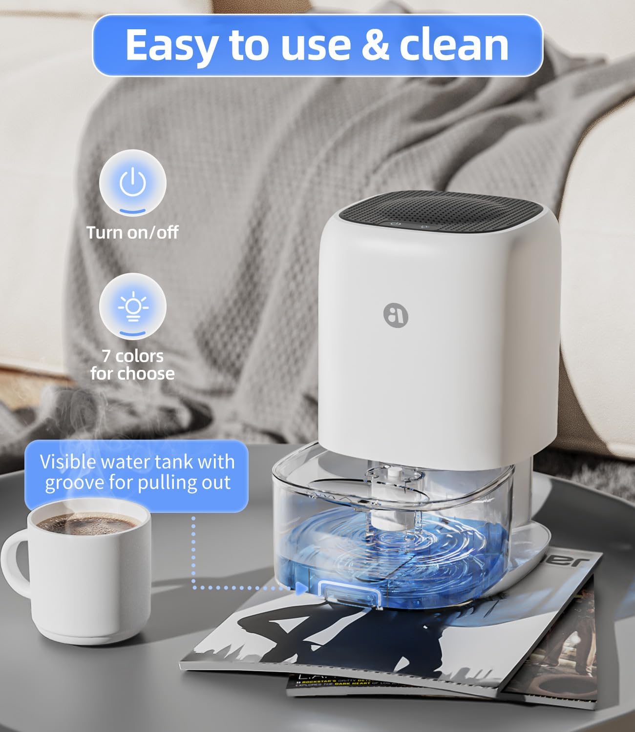 Thumbnail 5 de TABYIK 35 Oz Dehumidifier for Small Spaces