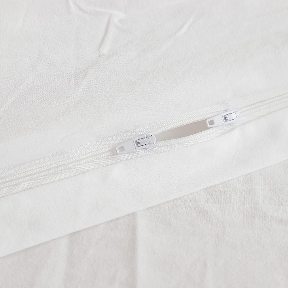 Thumbnail 4 de FACE TWO FACE Bedding King Duvet Cover Set in 100% Washed Cotton (White)