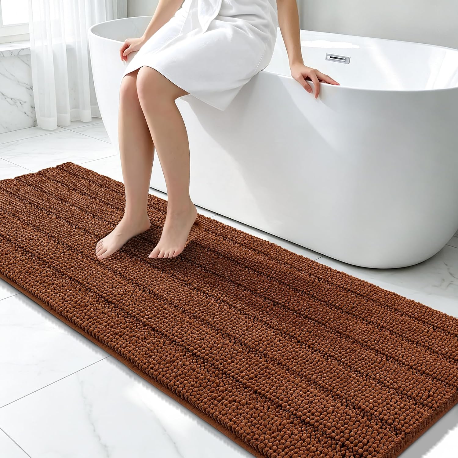 Detalle de Bcoimo Chenille Bath Runner, 70x24