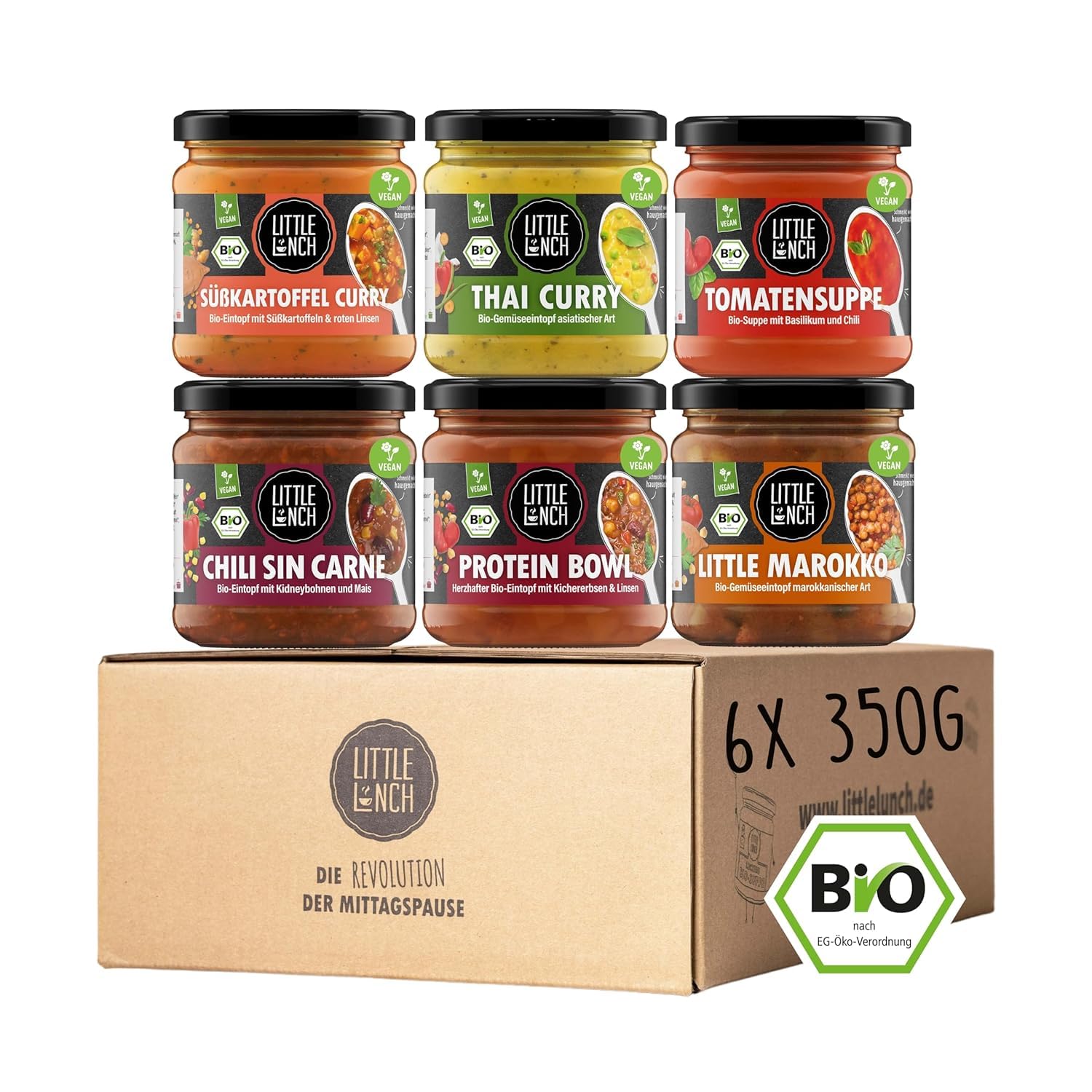 Detalle de Little Lunch Bio Vegane Lieblinge Box – Kennenlernbox (6 × 350 g)