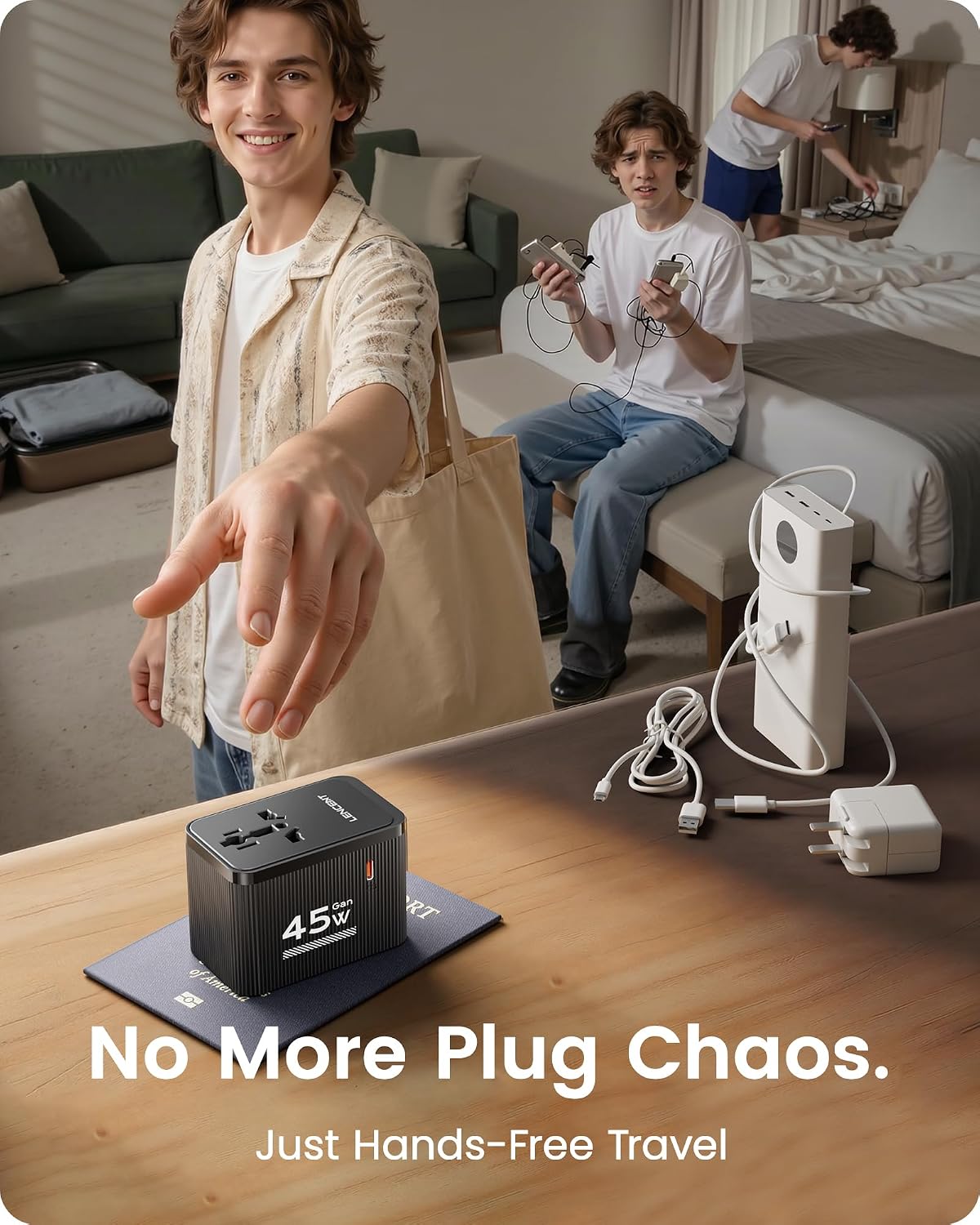 Thumbnail 6 de LENCENT PA059B-DT 45W Universal Travel Adapter with 5 Plug Types