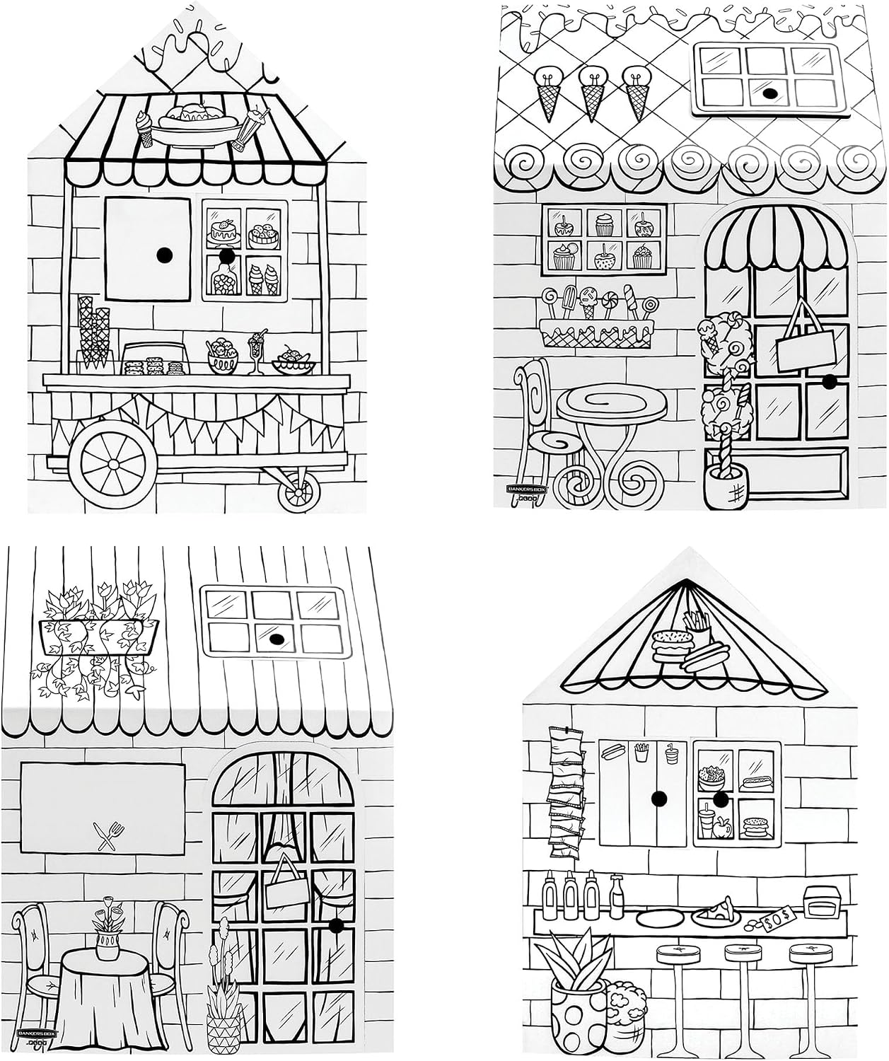 Thumbnail 3 de BANKERS BOX Casetta Dolcetti in cartone per bambini – Casa giocattolo XL (81.3 x 81.3 x 121.3 cm)