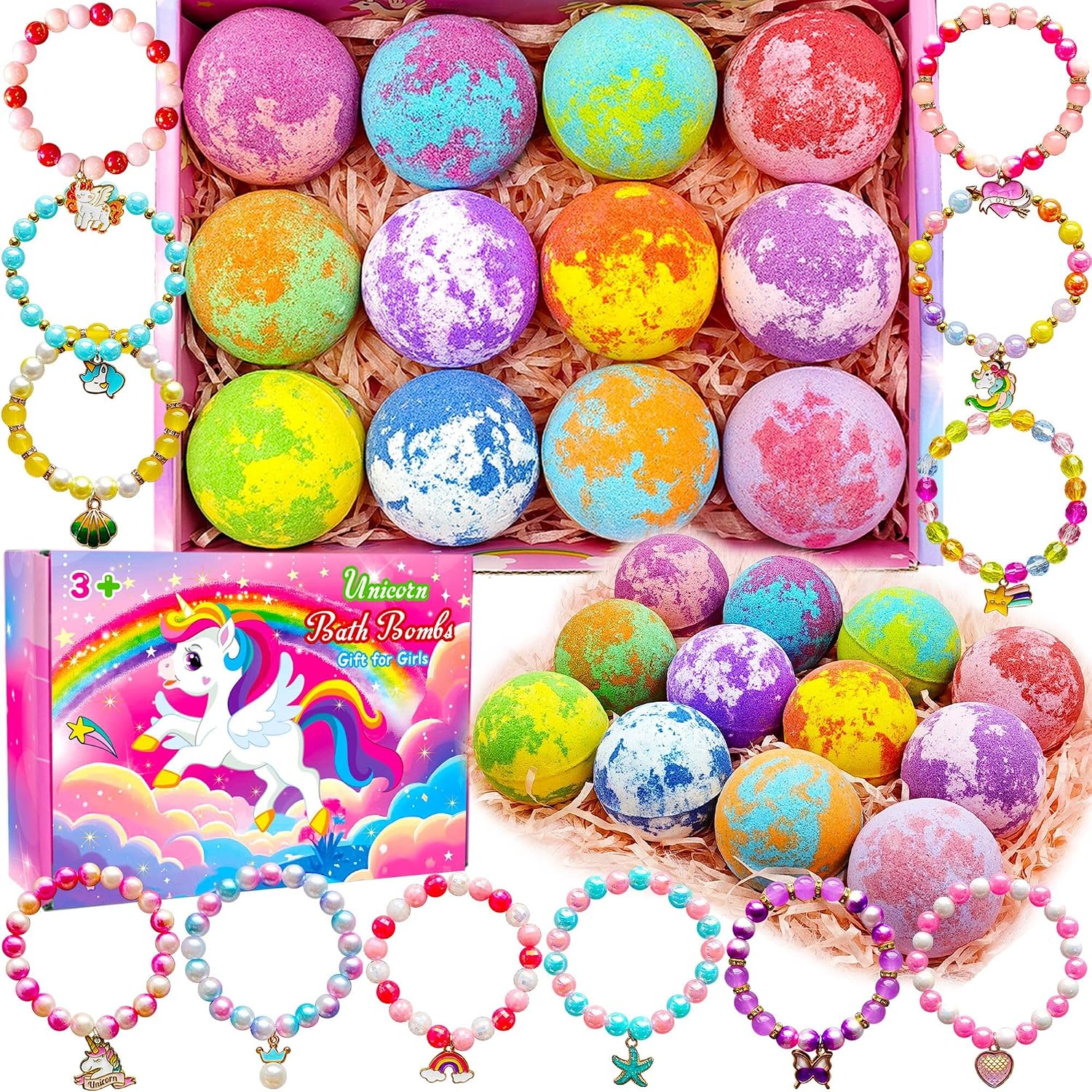 Detalle de Unicorn Bath Bombs for Kids 12-Pack
