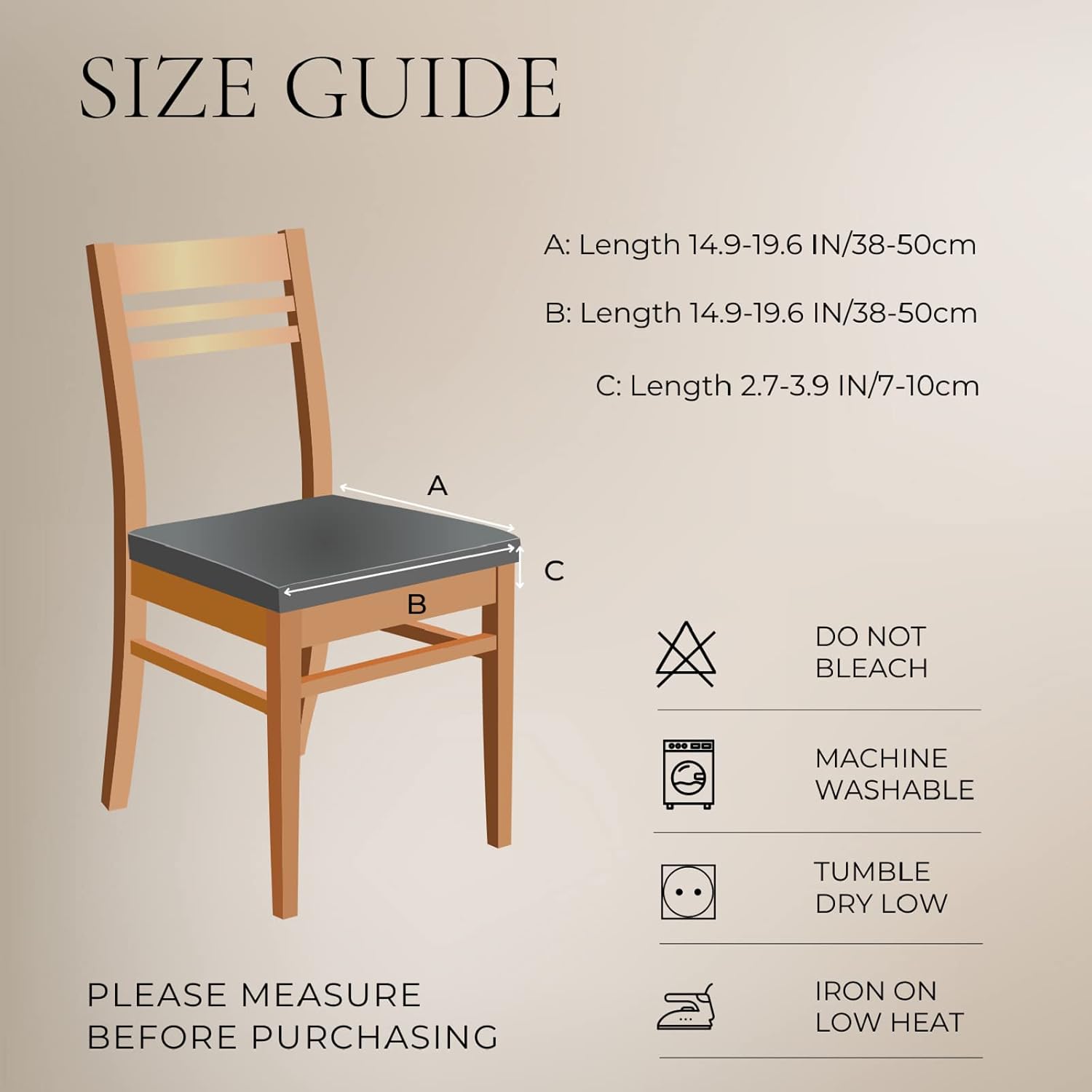 Detalle 2 de SearchI Stretch Dining Chair Seat Covers 6-pack