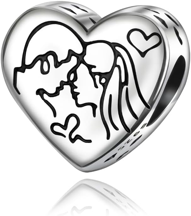 Thumbnail 5 de Hevdlt Familie, Freundschaft und Liebe Charm Anhänger aus 925 SterlingSilber mit Zirkonia (für europäische Armbänder)