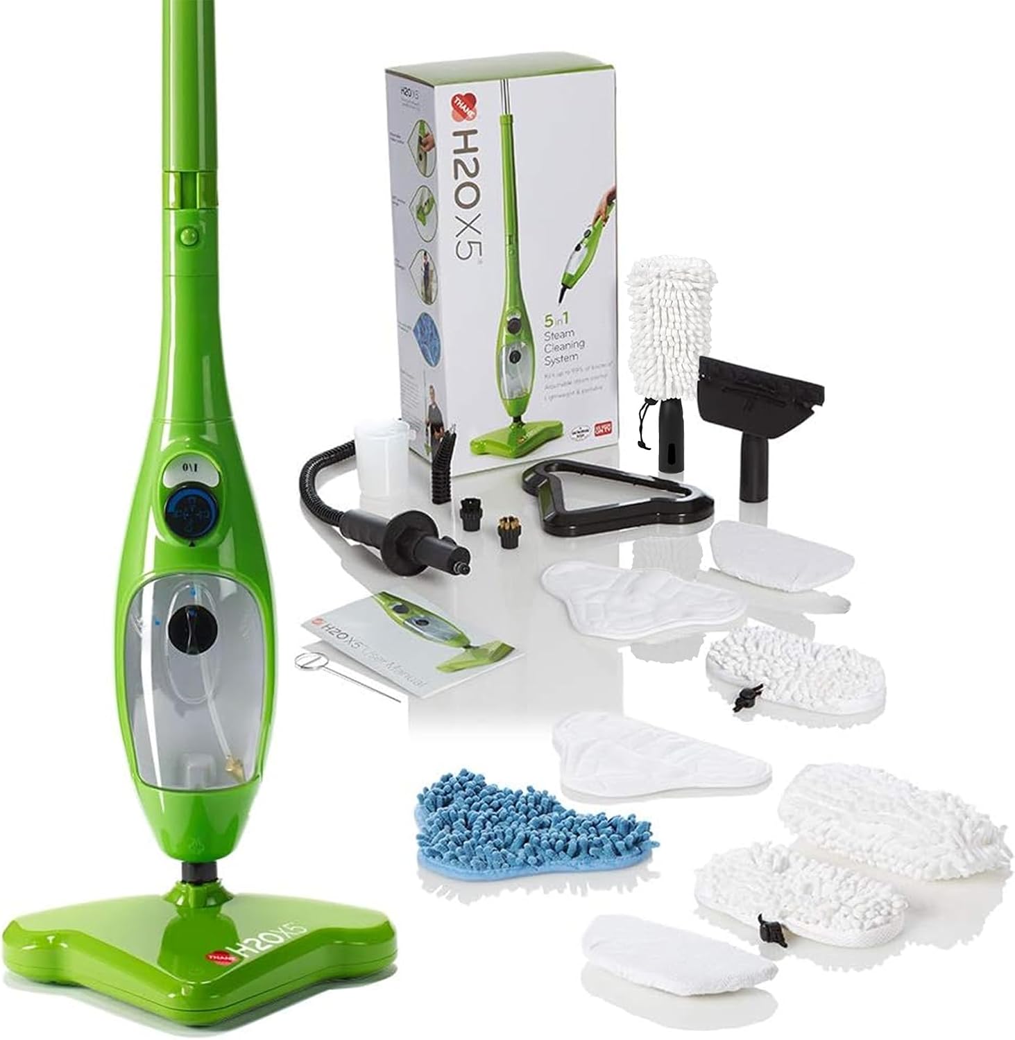 Thumbnail 3 de H2O X5 Steam Mop and Handheld Steam Cleaner – Multifunctional Cleaning System (Green)