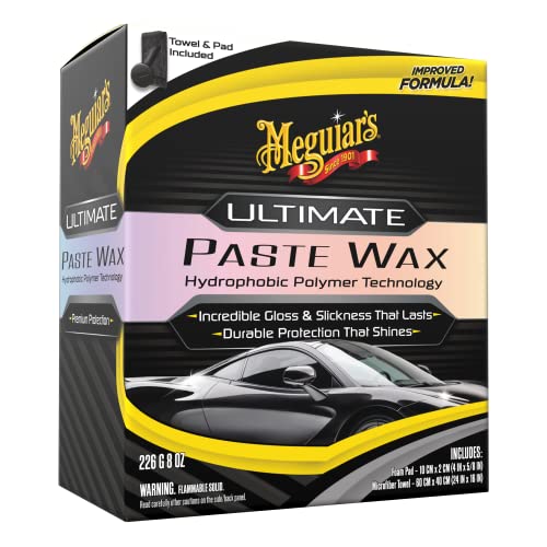 Detalle de Meguiar's G210608EU Ultimate Paste Wax 226 g: cera sintética en pasta de alto brillo