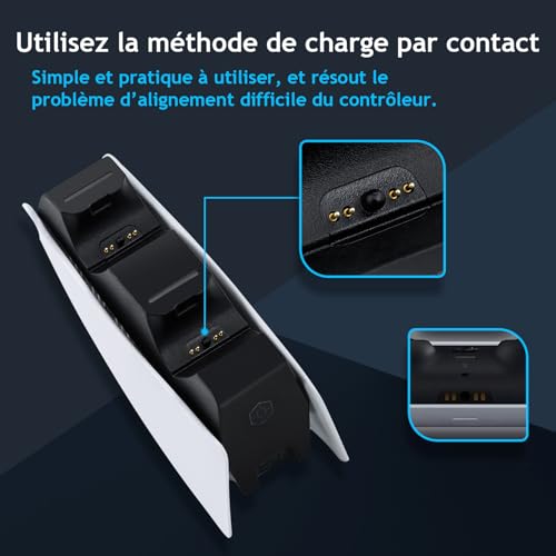 Thumbnail 6 de Mcbazel Station de Charge pour Manette PS5 — Double Station de Charge Rapide USB-C avec Indicateurs LED et Protection Triple