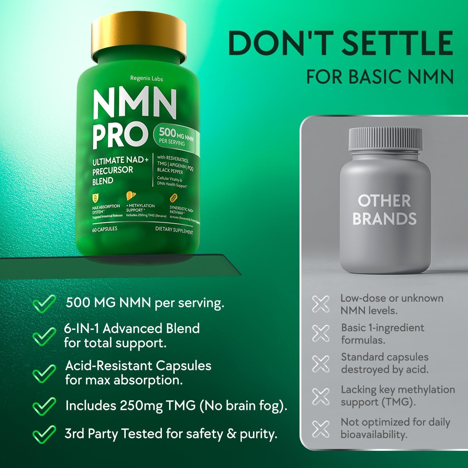 Detalle de NMN Supplement 500 mg