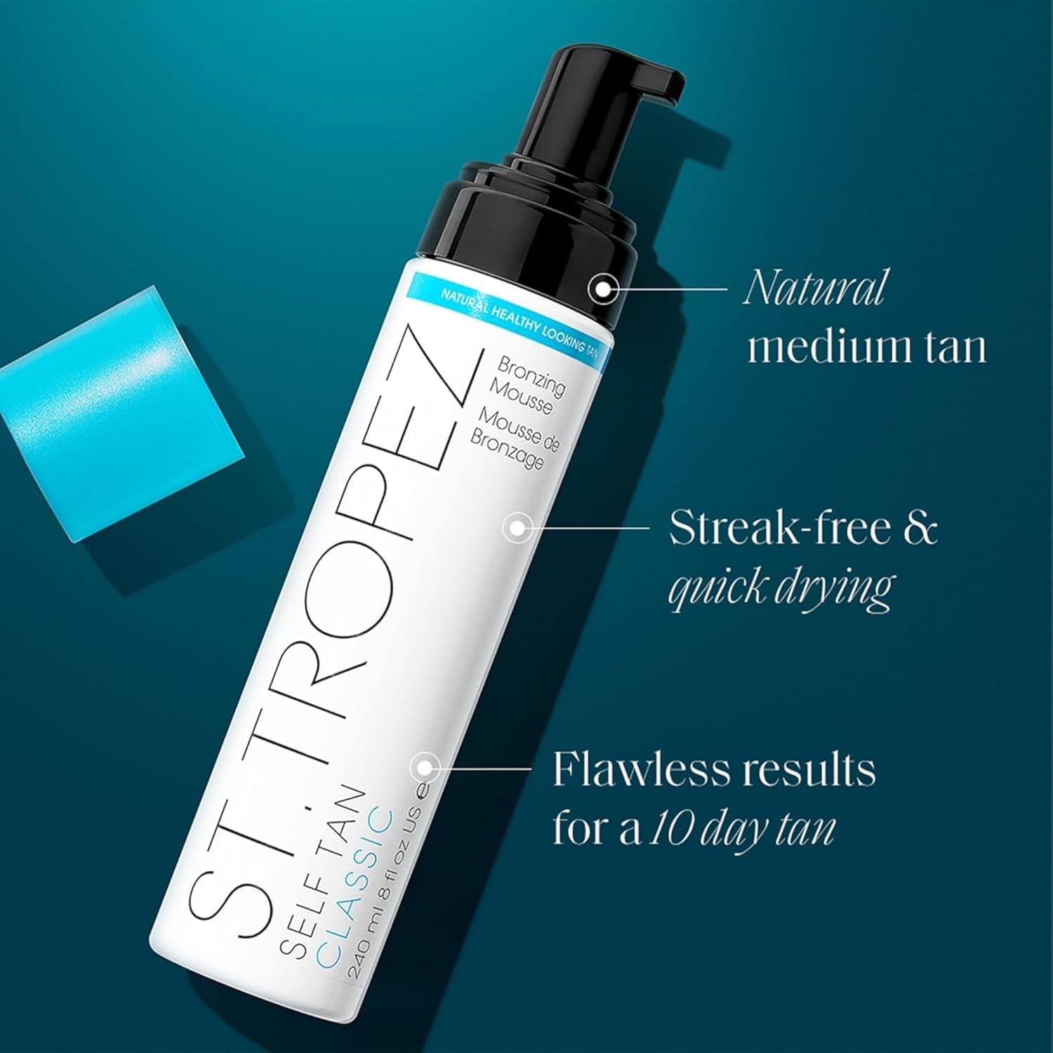 Detalle de St.Tropez Self Tan Classic Bronzer Mousse (240 ml) – Natural, Streak-Free Tan