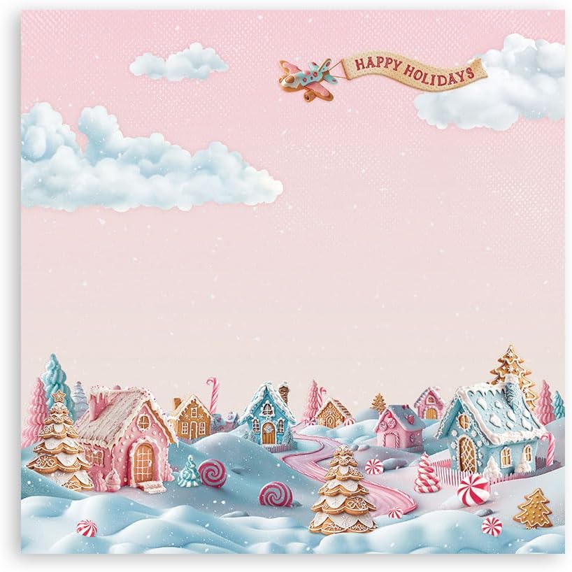 Thumbnail 3 de Stamperia Scrapbook Paper Pad „Candy Christmas“ (20,3 x 20,3 cm) – säurefreies Papier für Scrapbooking & Karten