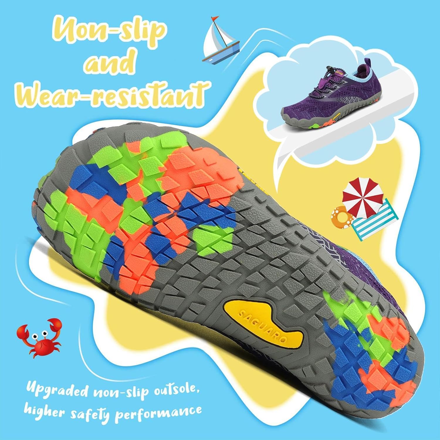 Thumbnail 4 de SAGUARO Chaussures de Trail pour Enfants Filles – Confort léger, traction et respirabilité