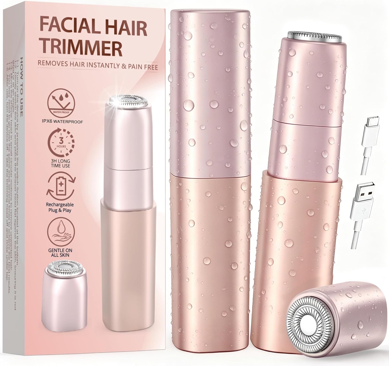 Detalle de Rechargeable Facial Hair Remover 1 Head ✨🪒