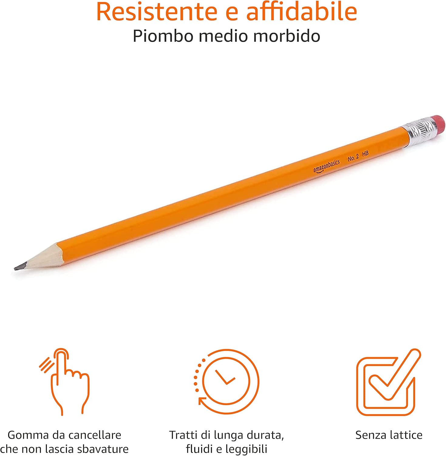 Thumbnail 1 de Amazon Basics Matite HB2 in Grafite con Corpo in Legno – Confezione da 30