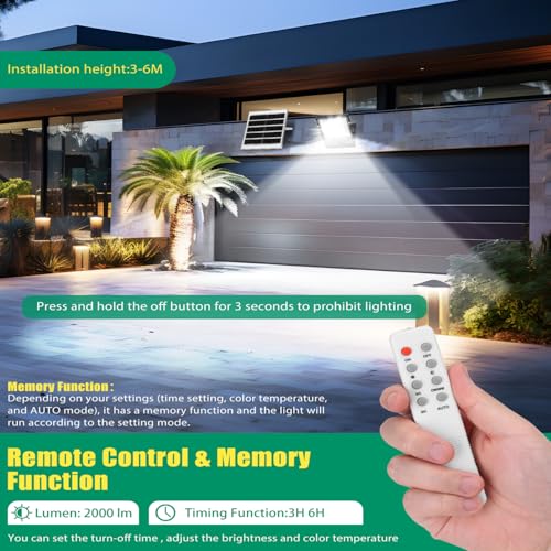 Thumbnail 4 de Aigostar foco solar exterior con mando a distancia y batería 16000 mAh (cable 5 m) regulable 3000/4000/6500K