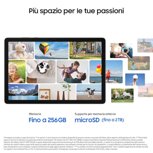 Detalle 2 de Samsung Galaxy Tab A11+, Wi‑Fi, 6 GB RAM, 128 GB — Prestazioni moderne e design elegante