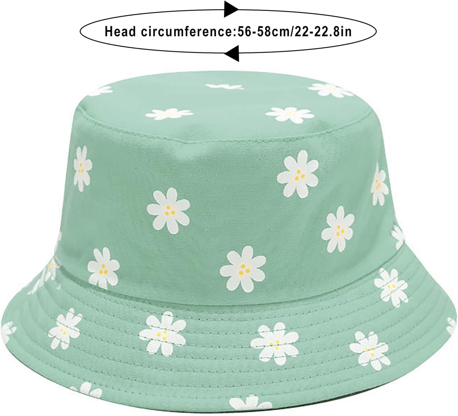 Thumbnail 6 de Malaxlx Damen Fischerhüte Sonnenhut Strandhut (faltbar, reversibel, Baumwolle) – Unisex Bucket Hat