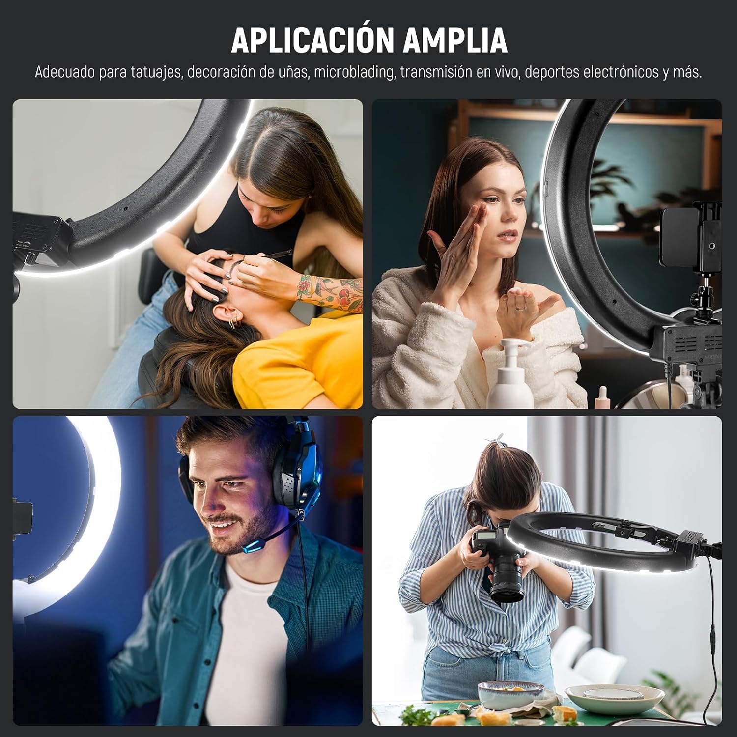 Thumbnail 1 de NEEWER RL-18 18-Inch LED Ring Light Kit, 55W 5600K with Stand