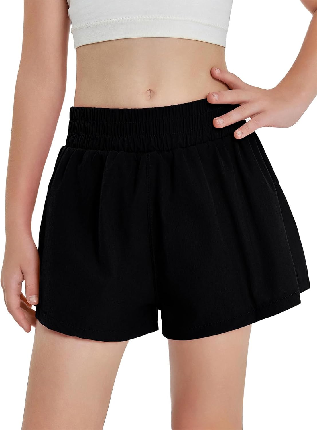 Detalle 2 de Girls athletic shorts with 2 in 1 design
