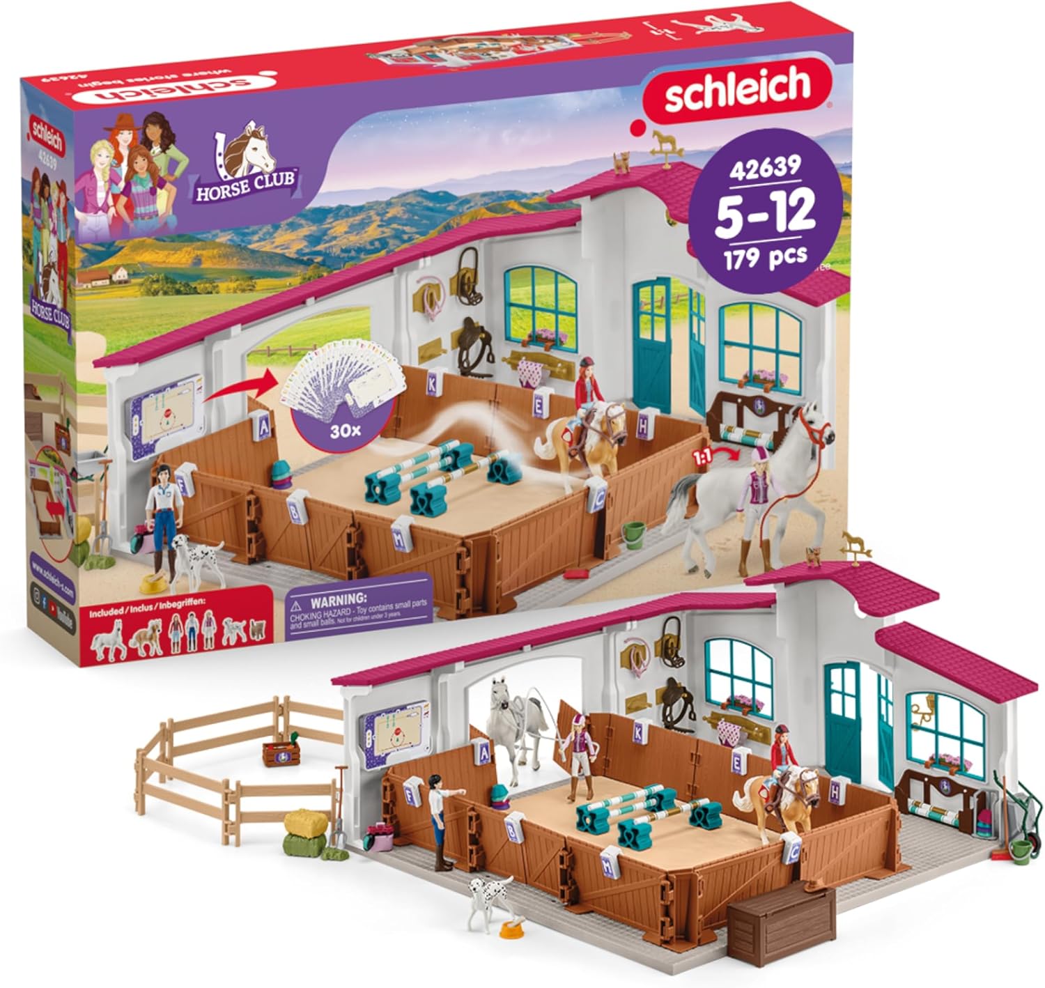 Detalle de Schleich Horse Club Reithalle Peppertree 42639 179 Teile