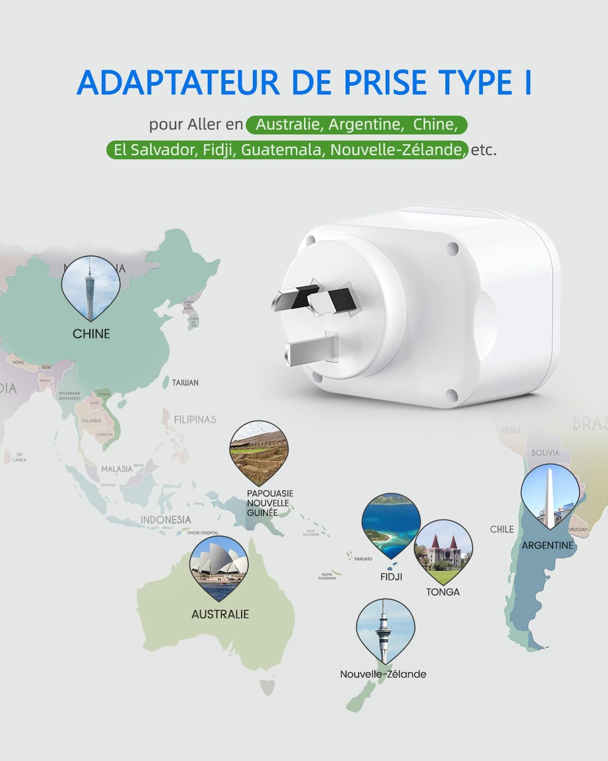 Detalle de LENCENT Adaptateur Prise AU 2500W