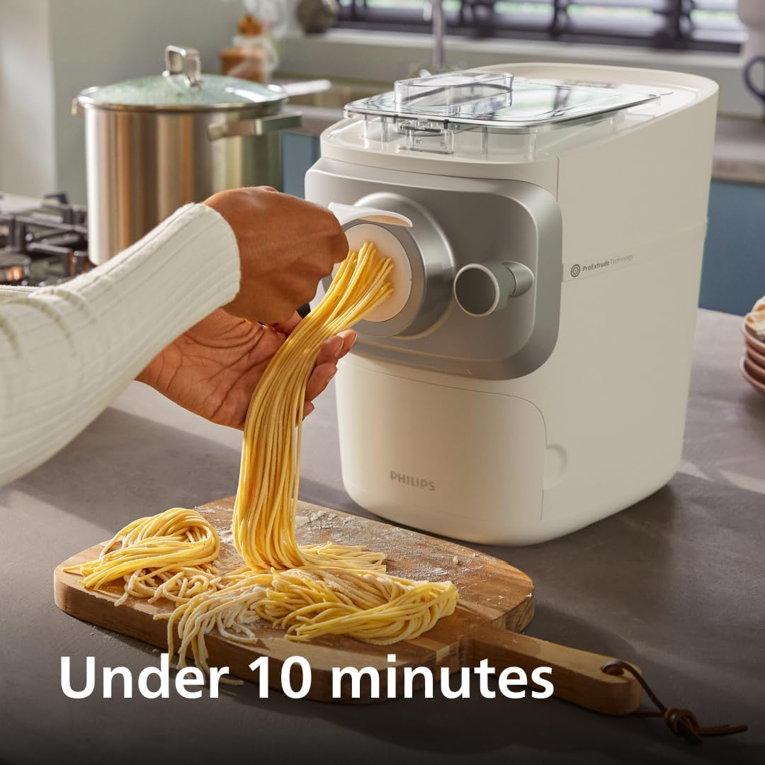 Detalle de Philips 7000 Series HR2660/03 Automatic Pasta Maker, 8 Shapes, White