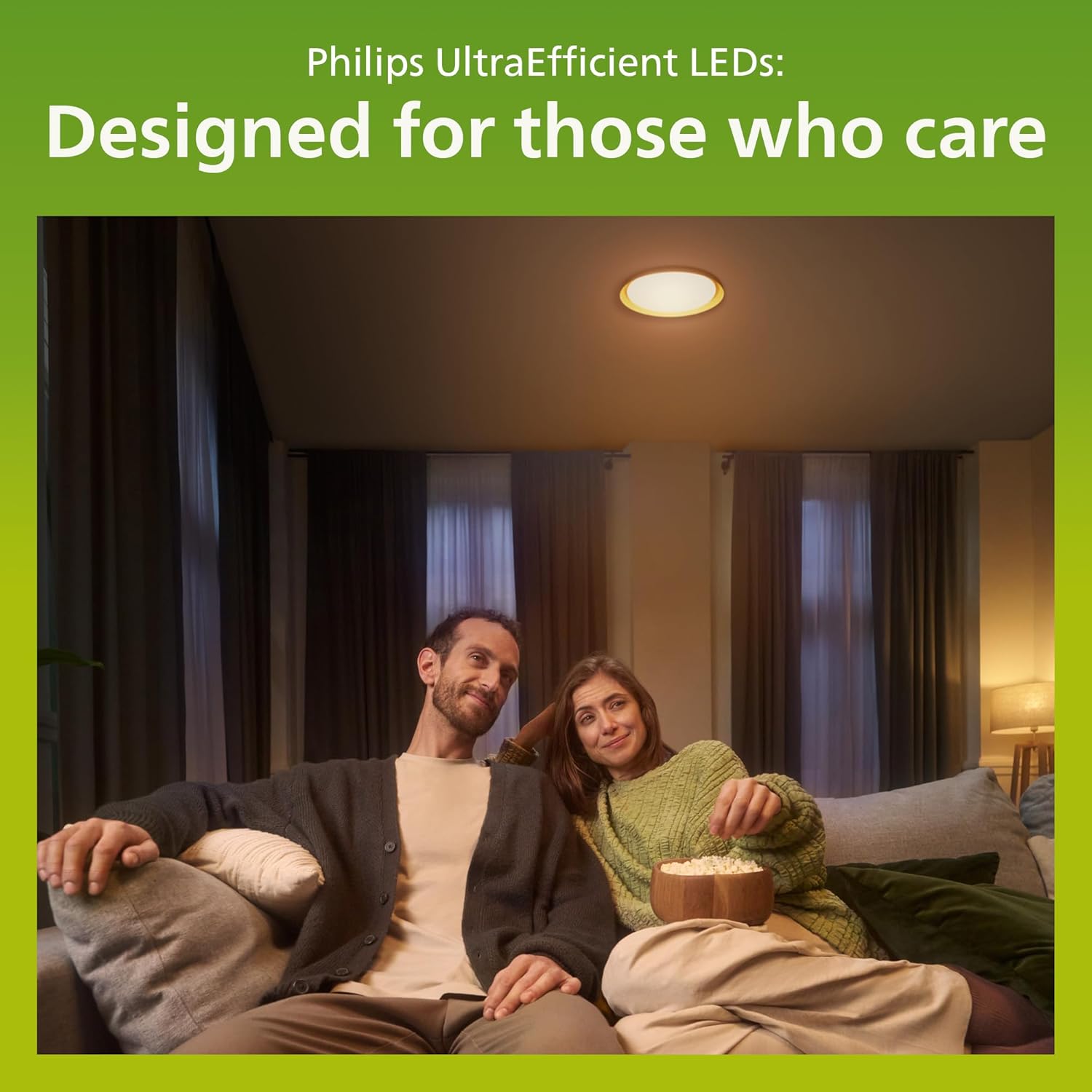 Detalle de Philips Classic UltraEfficient LED light bulb, 100W equivalent, E27, A60, 2700K frosted glass, dimmable