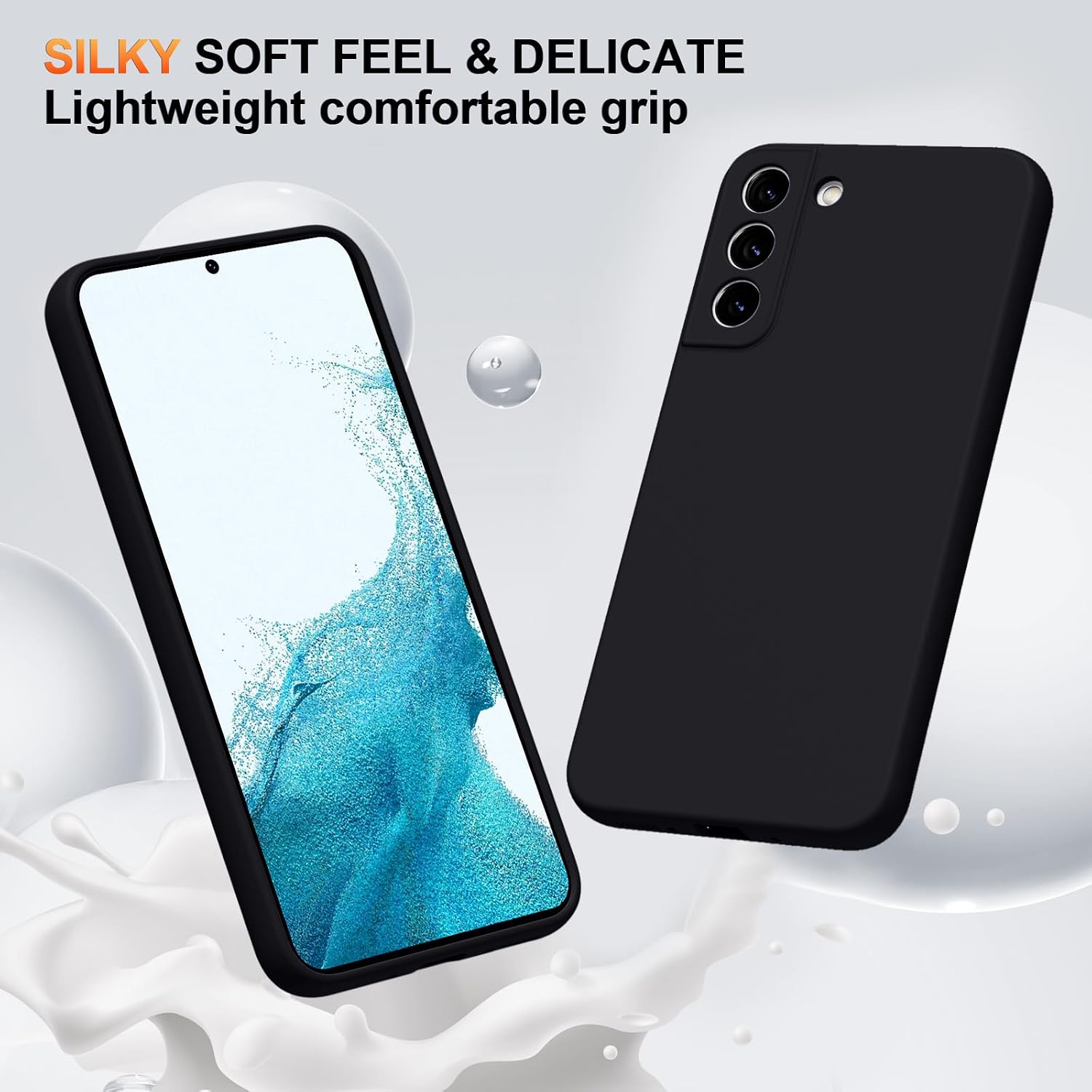 Detalle 2 de Viojrlra Coque Silicone Galaxy S22 5G 2 pièces