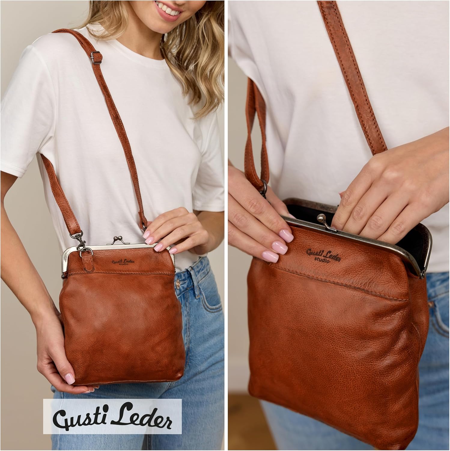 Thumbnail 6 de Gusti Leder Handtasche Mittelgroß Braun