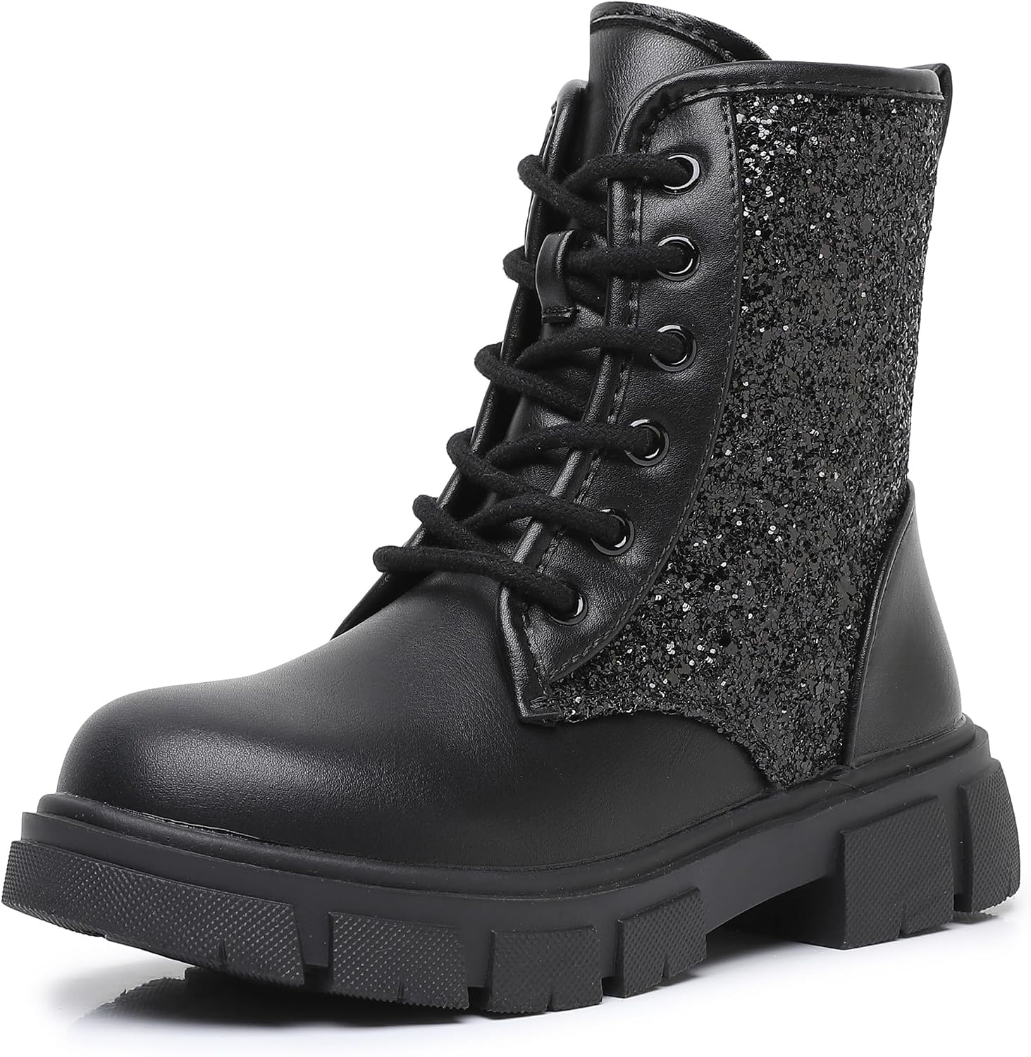 Detalle de Apakowa Girls' Combat Boots with Side Zipper