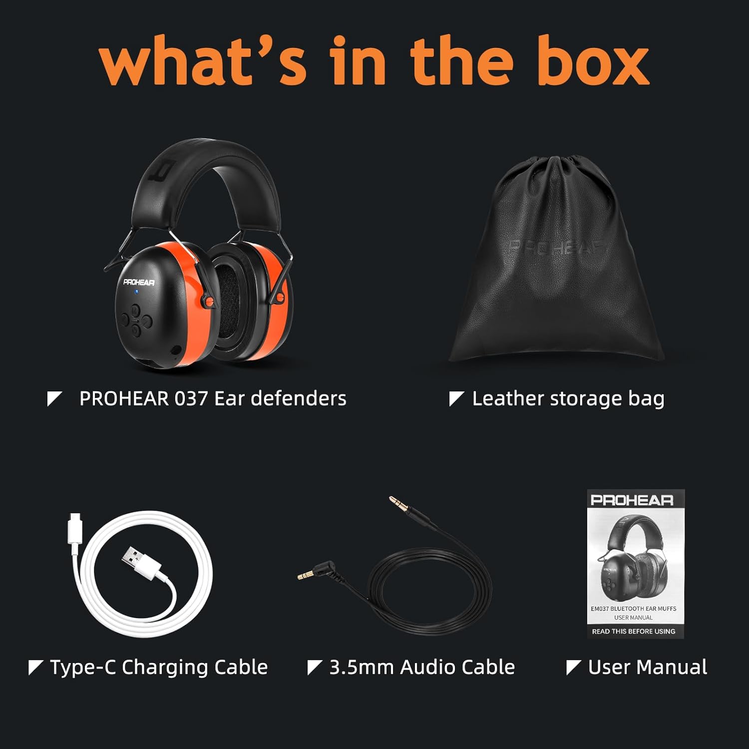 Thumbnail 4 de PROHEAR 037 Wireless Bluetooth Ear Defenders with hands-free calling and rechargeable battery