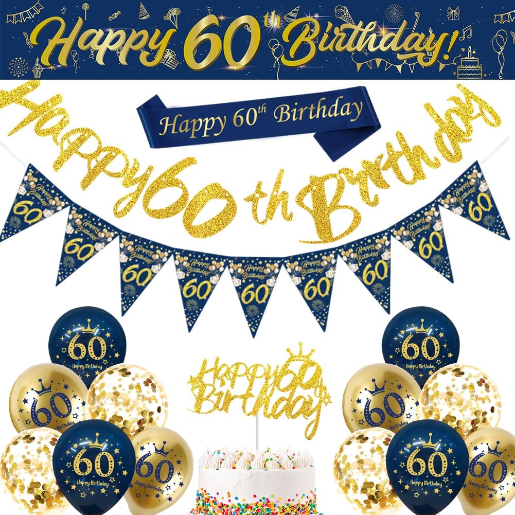 Thumbnail 6 de DEARLIVES Blue & Gold 40th Birthday Decoration Kit