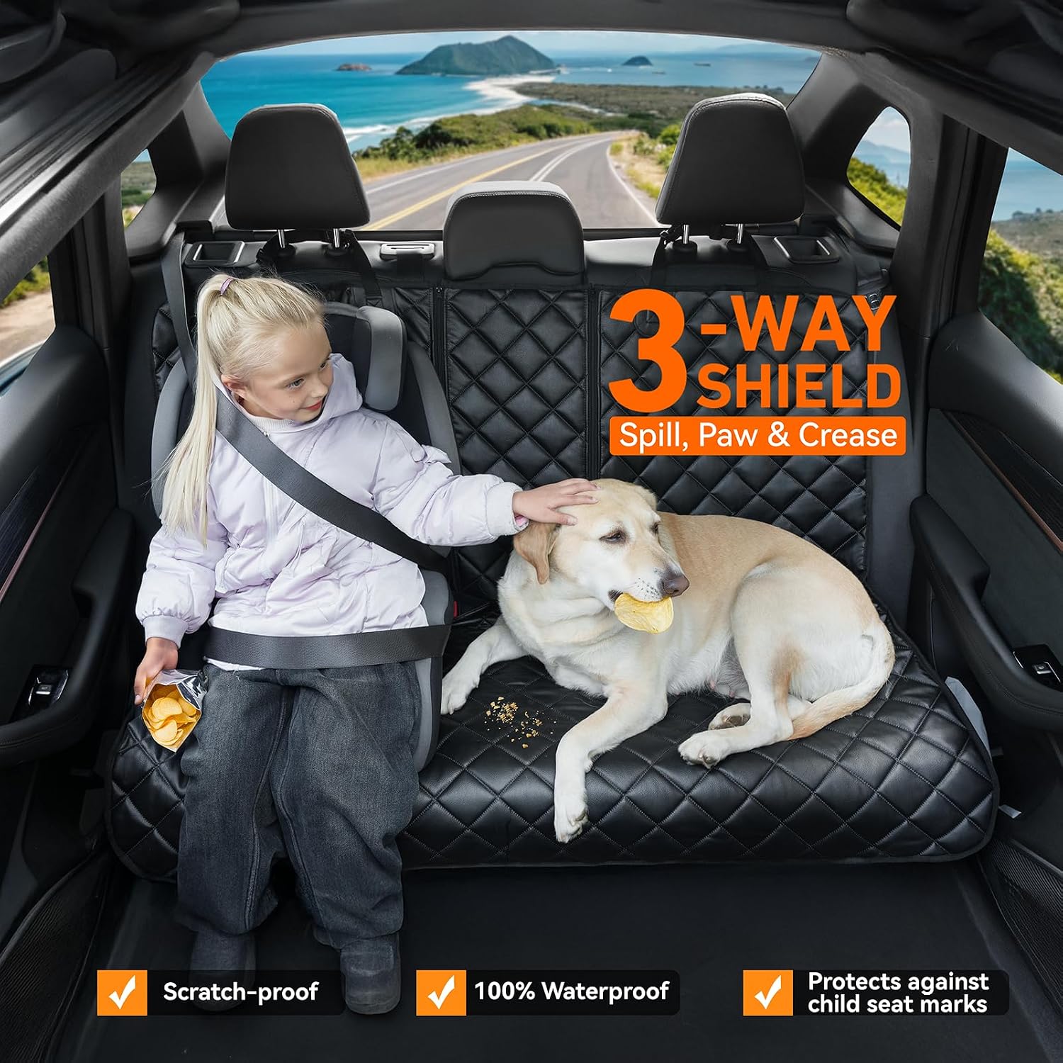 Detalle de Dog Car Seat Cover XL PU Leather