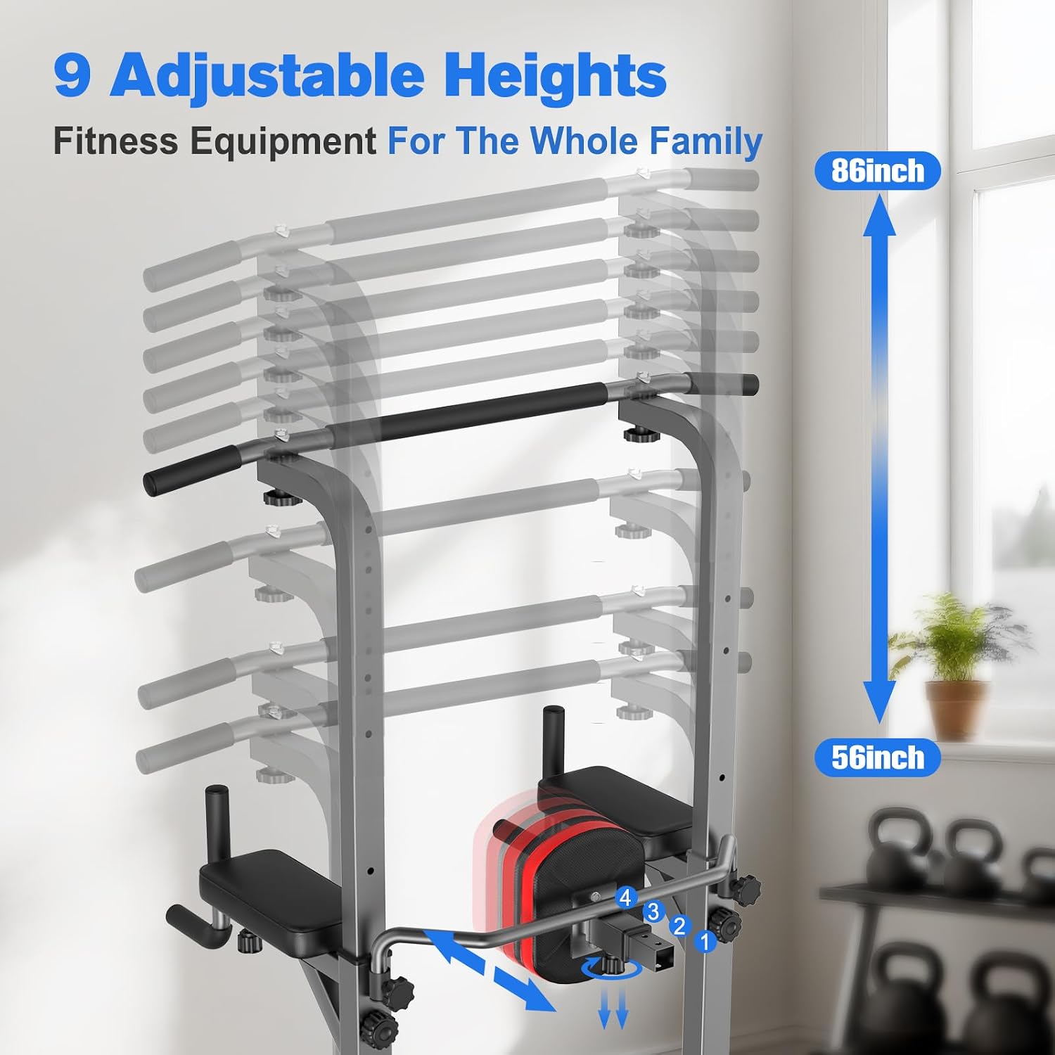 Thumbnail 5 de RELIFE REBUILD YOUR LIFE R-JL-01 Power Tower with Adjustable Pull-Up Bar
