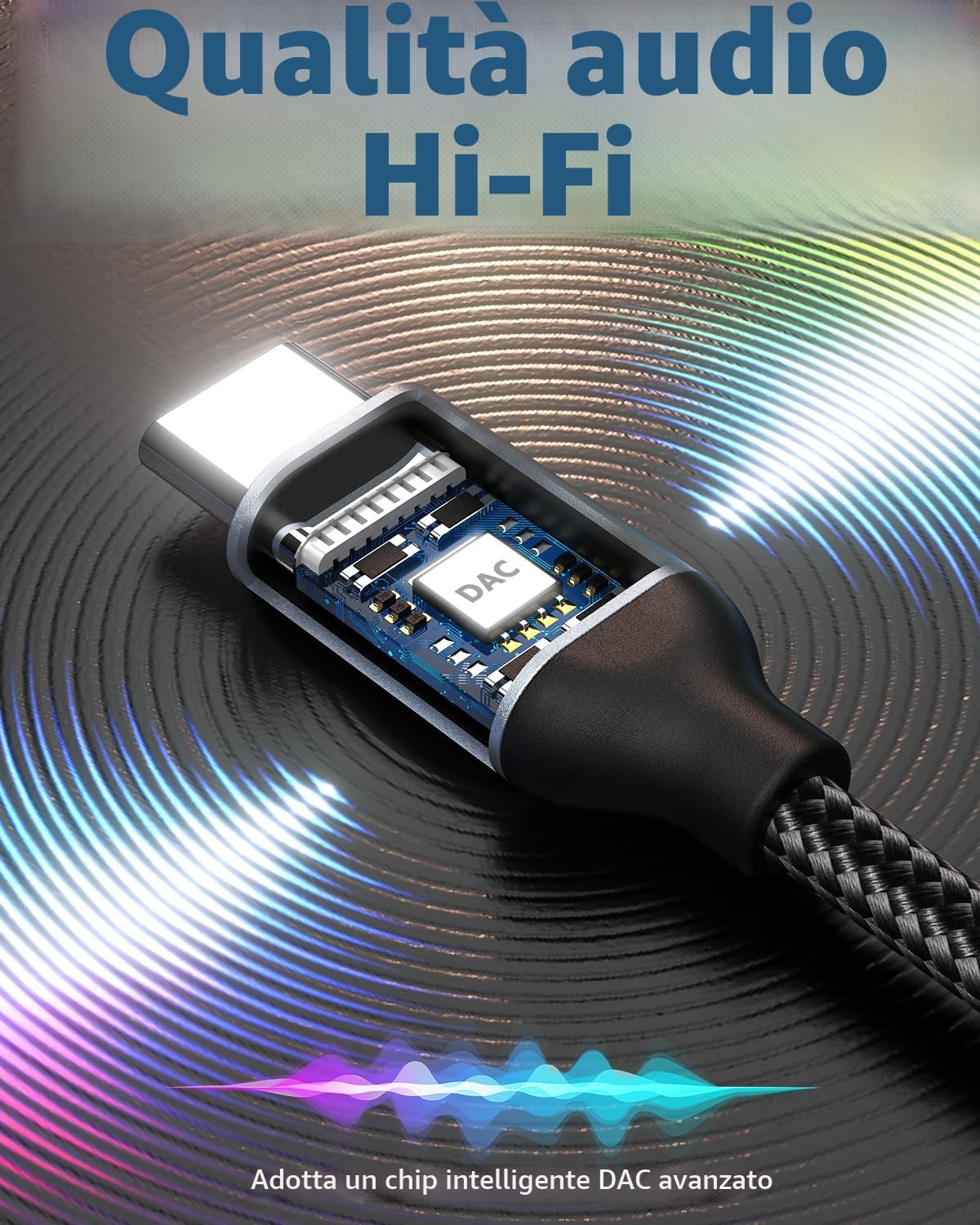 Thumbnail 6 de Cavo da AUX a USB C: adattatore audio da USB-C a 3,5 mm per auto, cuffie e altoparlanti