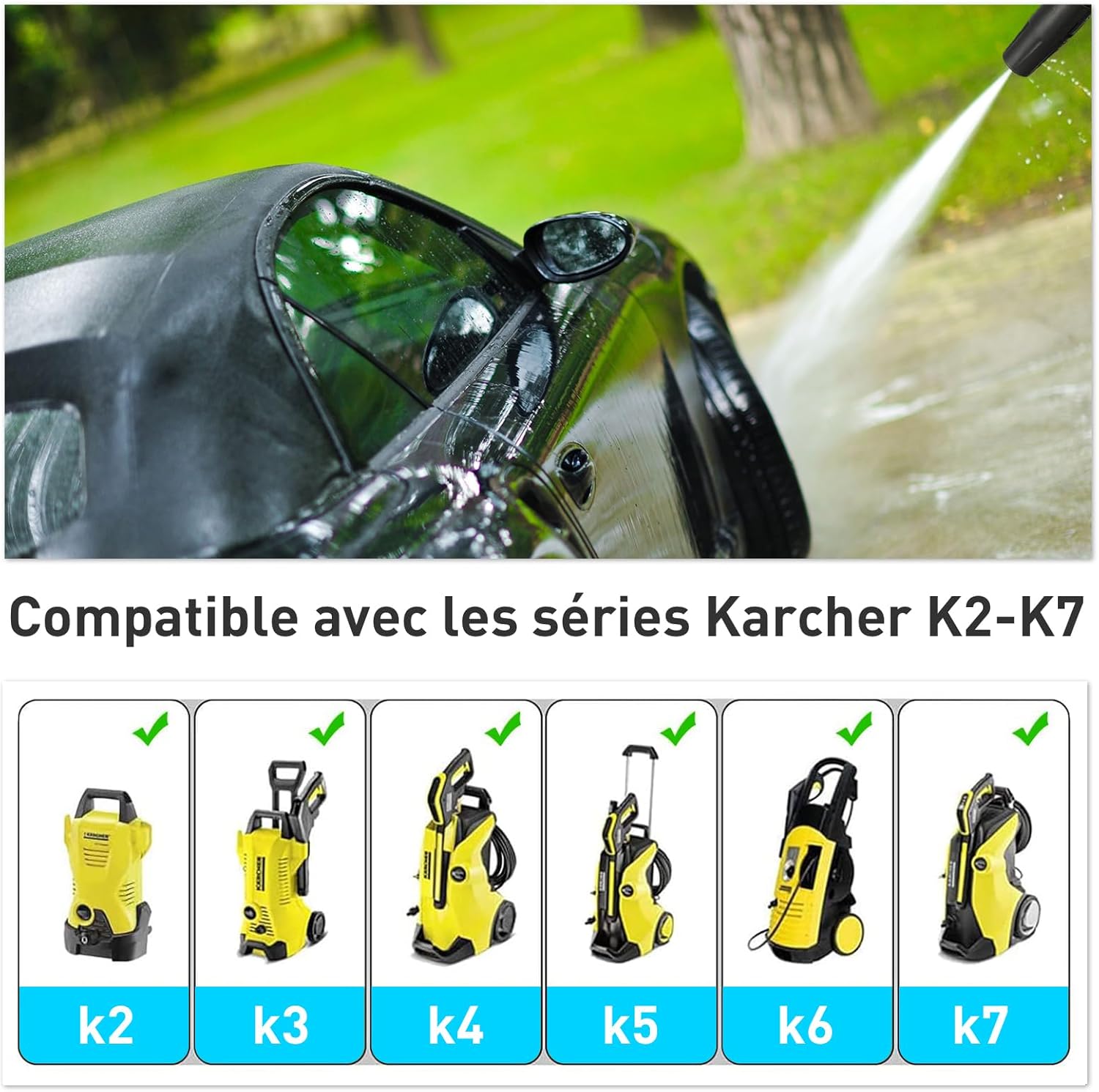 Thumbnail 3 de LeapBeast Lance de Nettoyeur Haute Pression pour Karcher K2–K7 – Buse Double et Rotative