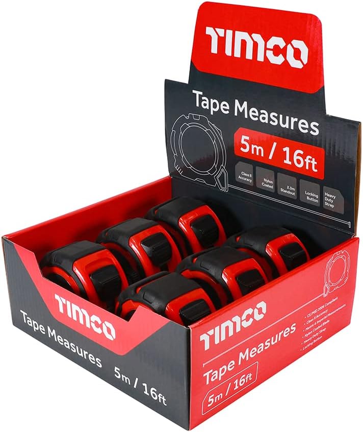 Detalle de TimCo 5m Tape Measure (5m/16ft x 25mm) with locking button