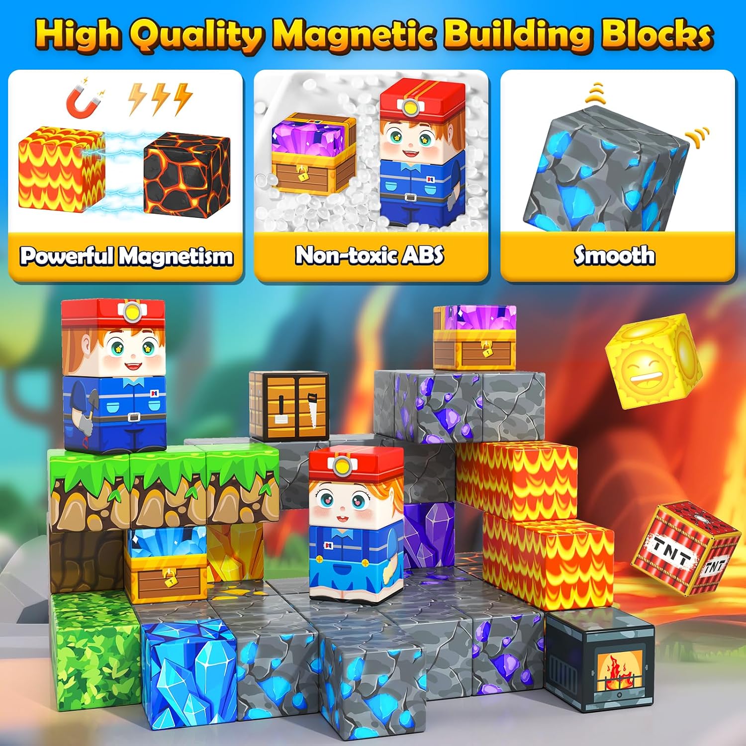Detalle de Soyee Magnetic Blocks Travel Toy for Ages 3+ 🧩