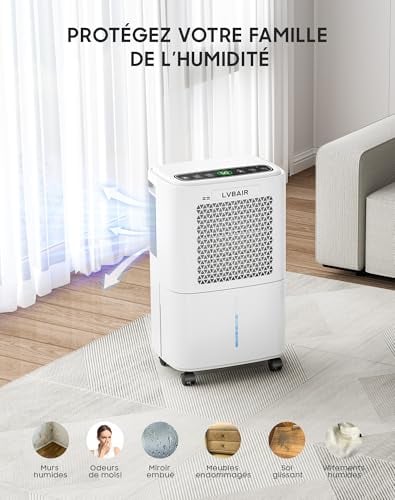 Thumbnail 1 de LVBAIR Deshumidificador eléctrico de 12 l/día: compacto, inteligente y versátil para hogares pequeños