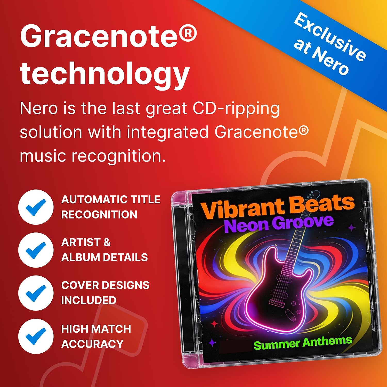 Detalle 2 de Nero CD Ripper Software — Digitize Audio CDs to MP3, FLAC, AAC, WAV on Windows