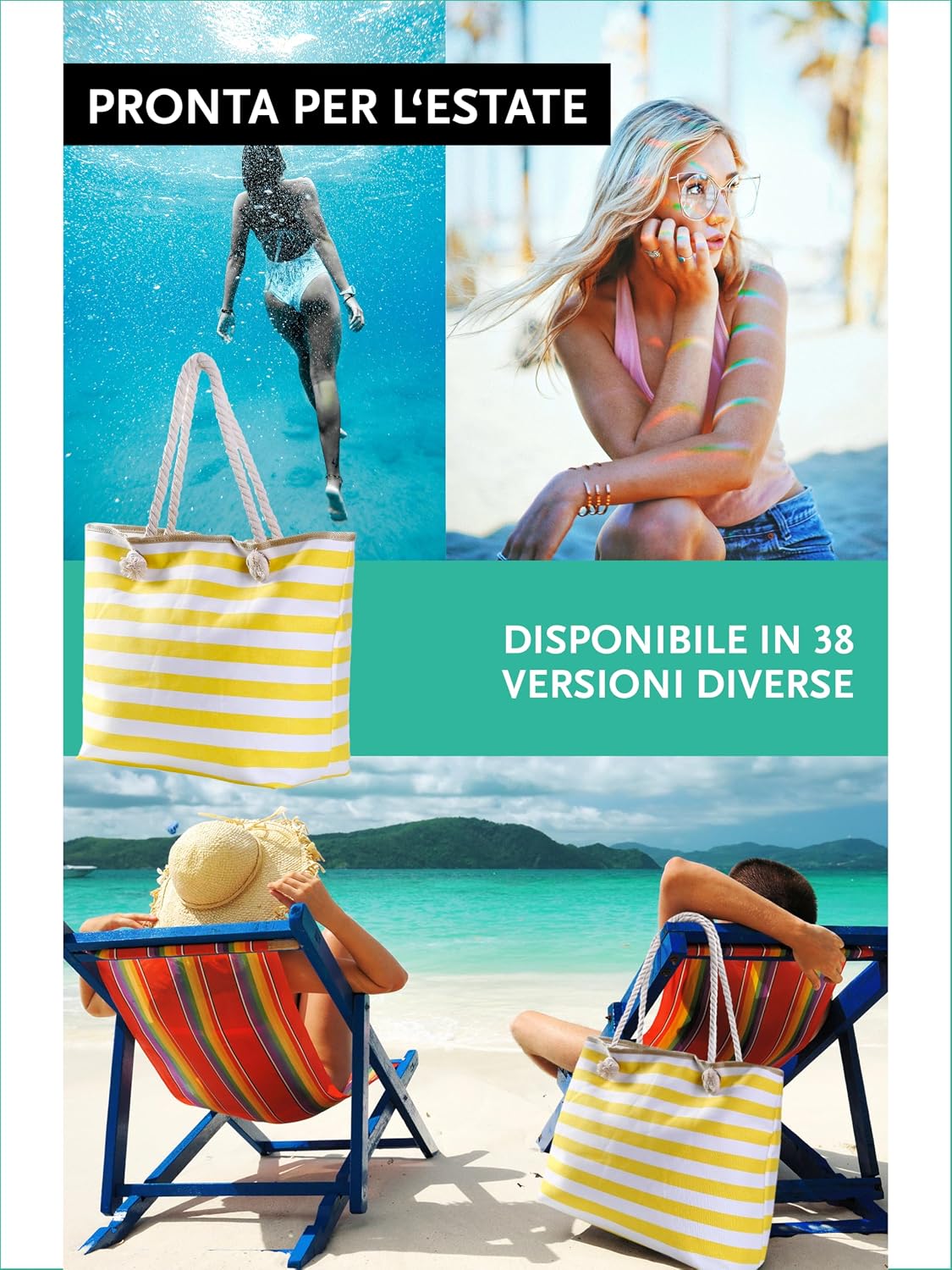 Thumbnail 4 de DonDon DonDon Grande shopper idrorepellente 58x38x18