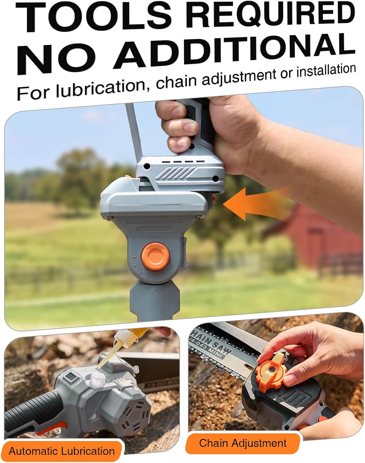 Thumbnail 6 de TaskStar SC08 2-in-1 Pole Saw and Chainsaw, 8-Inch Bar, Brushless Motor